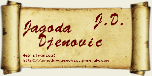 Jagoda Đenović vizit kartica